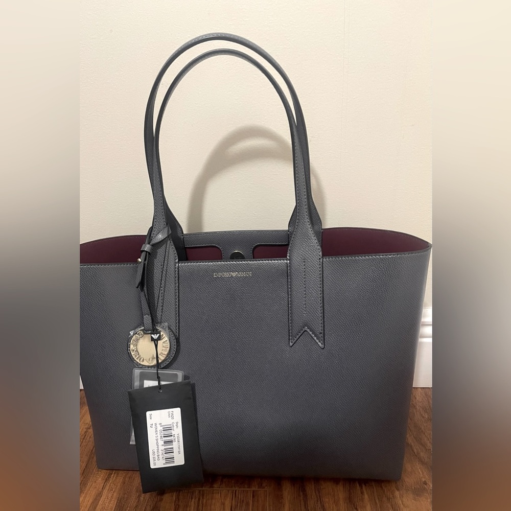 Emporio Armani Logo-Charm Top Handle Tote bag (Brand New)